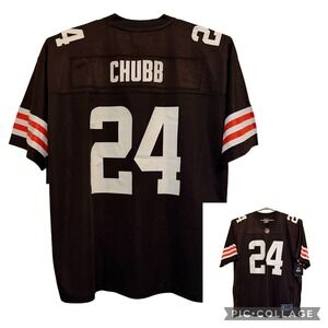 Nick Chubb Cleveland Browns Jersey Mens 2XL Brown 24 Fanatics‎ NFL Pro Line NEW